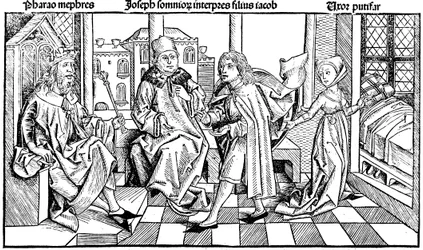 José interpretando el sueño del faraón, 1493