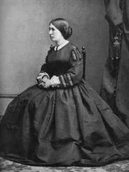 Julia Grant, esposa del presidente estadounidense Ulysses S Grant, finales del siglo XIX, 1908