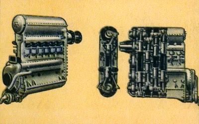Motor de avión diésel Junkers de 700-800 caballos de fuerza