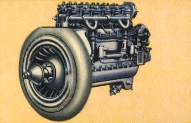 Motor de avión Junkers L 1, 80 caballos de fuerza