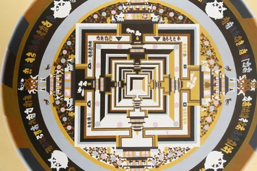 Kalachakra, la rueda del tiempo. Thangka, Bhaktapur, Nepal