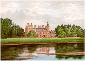 Kelham Hall, Nottinghamshire, hogar de la familia Manners-Sutton, c1880