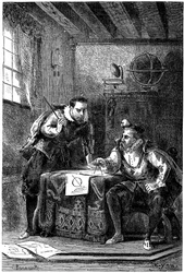 Kepler y Brahe trabajando juntos c1600, c1870