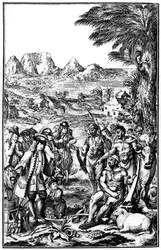 Khoikhois intercambiando ganado, Sudáfrica, 1931