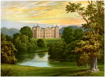 Kimberley Hall, Norfolk, hogar del Conde de Kimberley, c. 1880