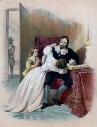 El rey Carlos I 1600-1649 despidiéndose de sus hijos, 1838