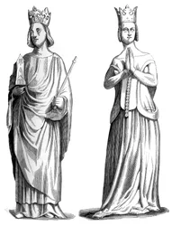 Rey Carlos V de Francia 1337-1380 y Juana de Borbón 1338-1378, 1849
