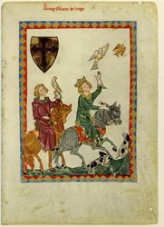 Rey Conrado el Joven del Códice Manesse, entre 1305 y 1340