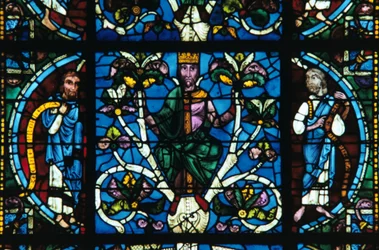 Rey David, vidriera, Catedral de Chartres, Francia