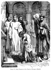 El Rey Enrique II haciendo penitencia en la tumba de Thomas a Becket, Catedral de Canterbury