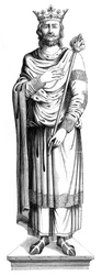 Rey Luis VII de Francia 1120-1180, siglo XVI 1849
