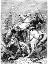 El rey Esteban hecho prisionero, 1141