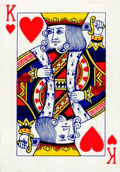 Rey de Corazones de una baraja de cartas de Goodall & Son Ltd., c1940