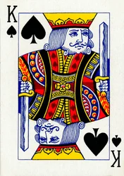 Rey de espadas de una baraja de cartas de Goodall & Son Ltd.