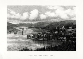 Kingswear y el río Dart, South Devon, 1896