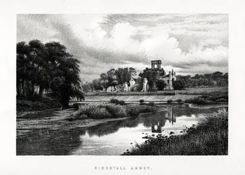 Abadía de Kirkstall, Leeds, Yorkshire, 1896