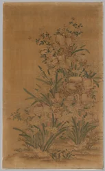 Panel Ko Ssu: Rocas y Narcisos, 1700s - 1800s