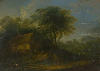 Paisaje con pescador