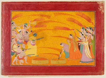 Krishna celebra Holi, c. 1770