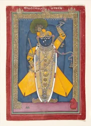 Krishna en la forma de Shri Nathji, ca. 1840