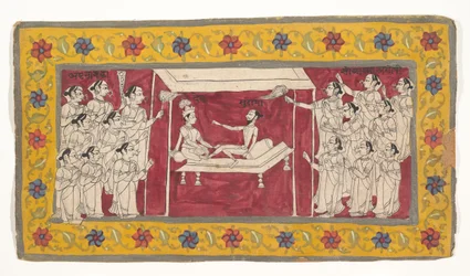 Krishna con un asceta, ca. 1850