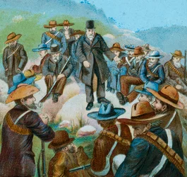 Kruger apelando a los bóeres en Bloemfontein, 1900