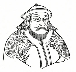 Kublai Khan 1215-1294 del Imperio Mongol y fundador de la Dinastía Yuan, 1912