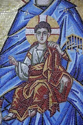 Monasterio de Kykkos, Chipre. Detalle de mosaico. Jesús como niño, 20150510, Pedoulas, Chipre
