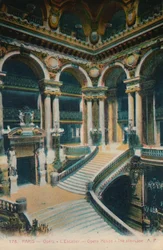 La Ópera Garnier - la escalera, París, c. 1920