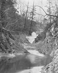 Cascadas de Encaje y Piscina de Dragones, Puente Natural, Virginia, EE.UU., c. 1900