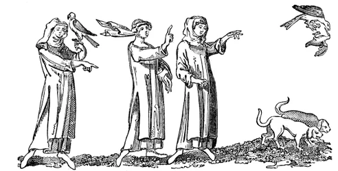 Damas Cazando con Halcones, siglo XIV, 1833