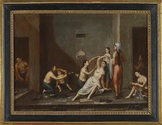 Damas en el Hammam, 1741