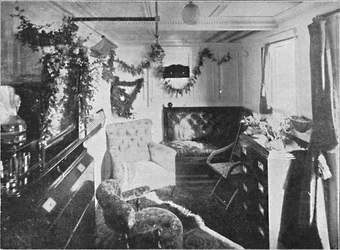 Cabina de Lady Roberts en el Dunnottar Castle, 1900