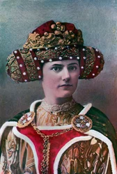 Tocado de dama, siglo XIV, 1910