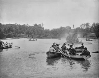 Lago en Wade Park, Cleveland, Ohio, c1897