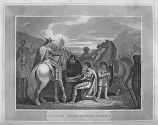Lancaster jurando lealtad a Ricardo II, 1838
