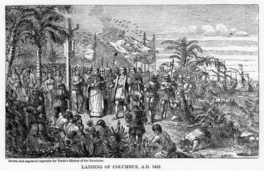 Desembarco de Colón, AD 1492, 1877