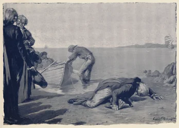 Desembarco de Paoli en suelo corso, finales del siglo XVIII, 1896