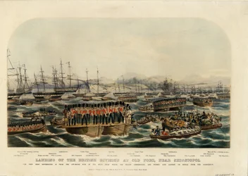 Desembarco de la División Británica en el Viejo Fuerte, cerca de Sebastopol, 1854