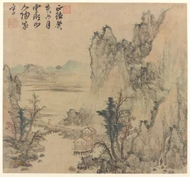 Paisaje, finales de la dinastía Ming o principios de la dinastía Qing, siglo XVII