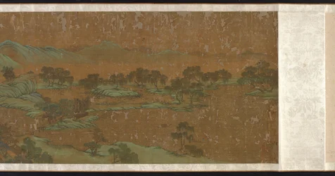 Paisaje en azul y verde, dinastía Ming o Qing, siglo XVII-XVIII