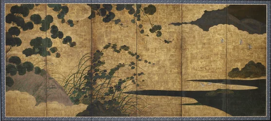 Paisaje con enredaderas florecientes, período Momoyama o Edo, principios del siglo XVII