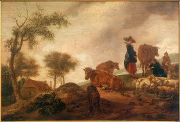 Paisaje con pastores