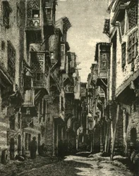 Calle en el Barrio Copto, El Cairo, 1890