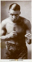 Larry Gains, boxeador canadiense, 1938