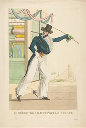 La partida de Calicot para el combate, 1817-18