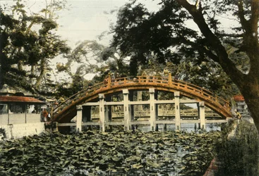 El puente Sumiyoshi en Osaka, 1900