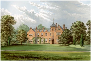 Lea, Lincolnshire, hogar del Baronet Anderson, c1880