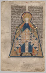 Hoja extraída de la Summa Aurea de Enrique de Segusio: Tabla de consanguinidad
