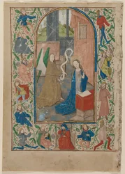 Hoja de un Libro de Horas: La Anunciación, 1470s